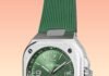 Bell & Ross Prefects Its GMT Sports Watch with a Silky-Smooth Sunburst Green Dial