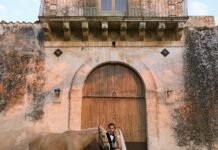 This Fashion Couple Tied the Knot at a 19th-Century Sicilian Masseria in Custom Looks Designed by the Bride
