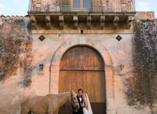 This Fashion Couple Tied the Knot at a 19th-Century Sicilian Masseria in Custom Looks Designed by the Bride