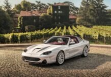 Touring Superleggera reveals open-roof Veloce12 Aperta with manual V12 and bespoke luggage