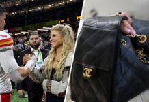 Chiefs wife wins $6,700 Chanel purse at Taylor Swift and Travis Kelce’s wedding