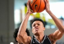 Kentucky Basketball team watches Ryan Hampton at EYBL Las Vegas