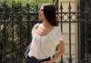 Not Button-Downs, But Not Tanks—The Prettier Top Parisians Always Wear With Jeans and Denim Shorts