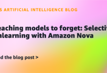 Teaching models to forget: Selective unlearning with Amazon Nova