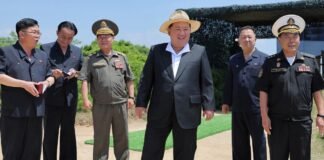 Kim Jong-un vows to seize ‘absolute power’ as he watches North Korean nuclear missile tests aboard 5,000-ton warship