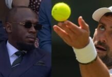 ‘Fastest man alive’ watches tennis great: Usain Bolt turns up for Novak Djokovic’s Wimbledon clash