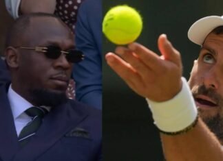 ‘Fastest man alive’ watches tennis great: Usain Bolt turns up for Novak Djokovic’s Wimbledon clash