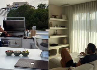 Jake Dennis watches TV, cooks barbecue as Lexi Grace Boosey shows off new Marbella home