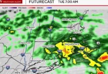 Flood watch issued in Massachusetts as weather forecast maps show heavy rain potential Tuesday