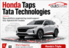 Honda Taps Tata Technologies for New Vehicle Platform Engineering; ICE, Hybrid and EV Models Could Follow