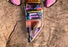 Questa Art Tour features glass jewelry, tea bag paintings and gourd sculptures