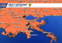 Heat Advisory in effect for Louisiana, Mississippi as feels-like temperatures climb above 108 degrees