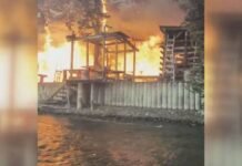 Man escapes Bradley Creek Wildfire by boat and watches cabin go up in flames
