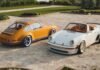 Singer and Louis Vuitton unveil two bespoke Porsche 911s featuring a detachable timepiece inspired by the iconic Tambour watch