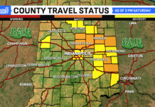 Flood Watch for central Indiana; Travel Advisory for Indianapolis