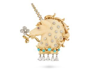 Verdura Unicorn Brooch With Royal Connection Up for Auction