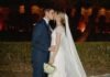 This Fashion-Designer Bride Wore a Wedding Gown Inspired by Audrey Hepburn’s Ascot Dress in My Fair Lady