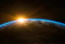 Every ninety minutes, the crew orbiting high above Earth watches another sunrise break over the planet, which means that in a single day they see sixteen dawns and sixteen dusks, and their bodies have no idea what time it is anymore.