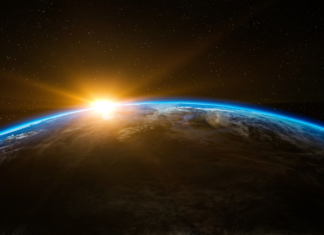 Every ninety minutes, the crew orbiting high above Earth watches another sunrise break over the planet, which means that in a single day they see sixteen dawns and sixteen dusks, and their bodies have no idea what time it is anymore.